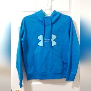 Women's Under Armour blues&sea green long-sleeved Hoodie coldgear size L